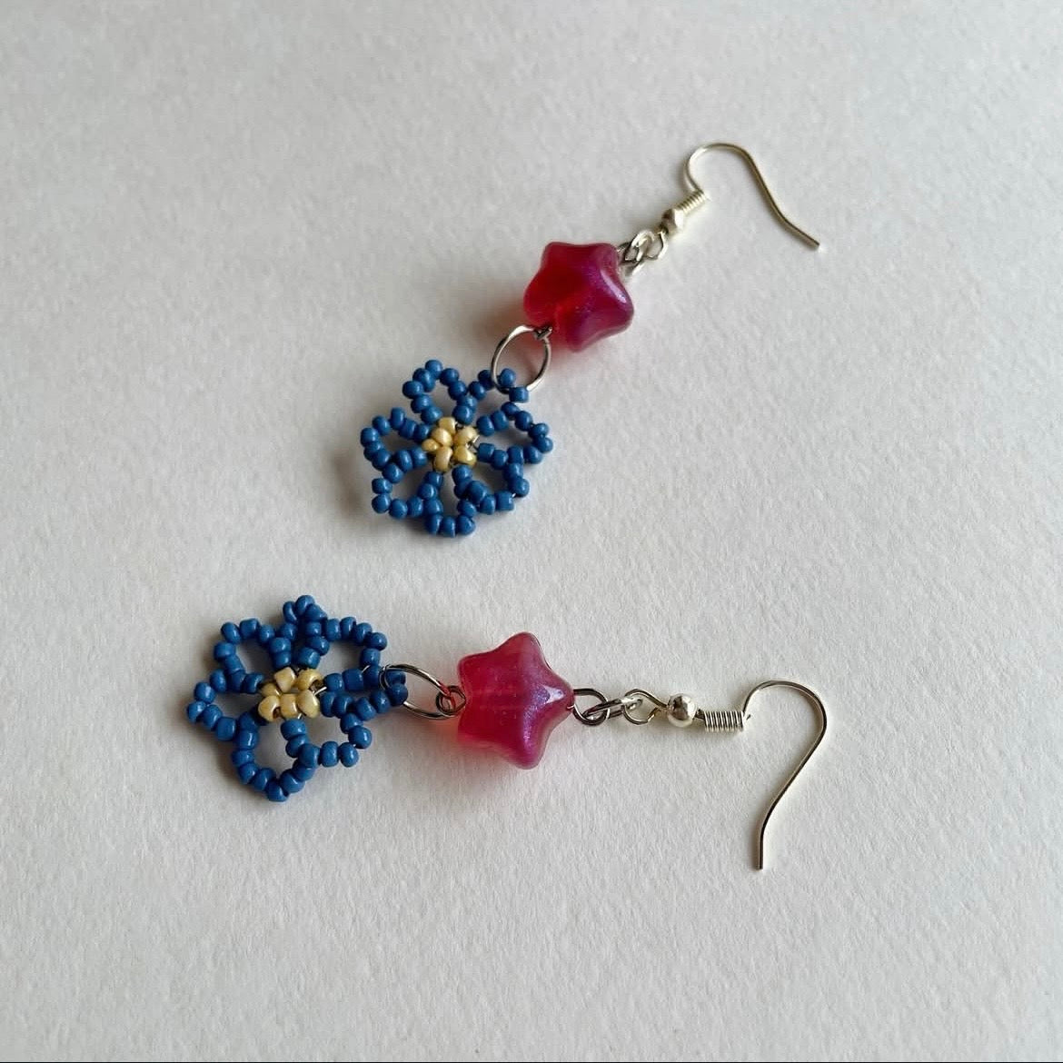 Handmade flower ⭐️ earrings ✨