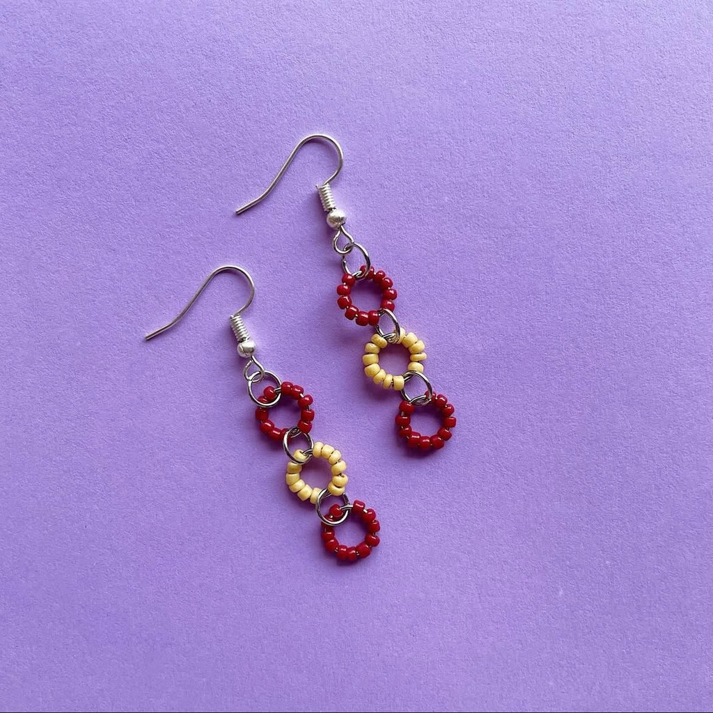Cherry & daisy earrings ✨