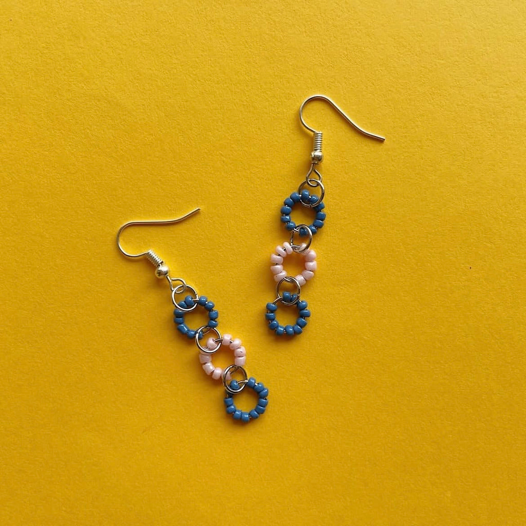 Blueberry & peach earrings ✨