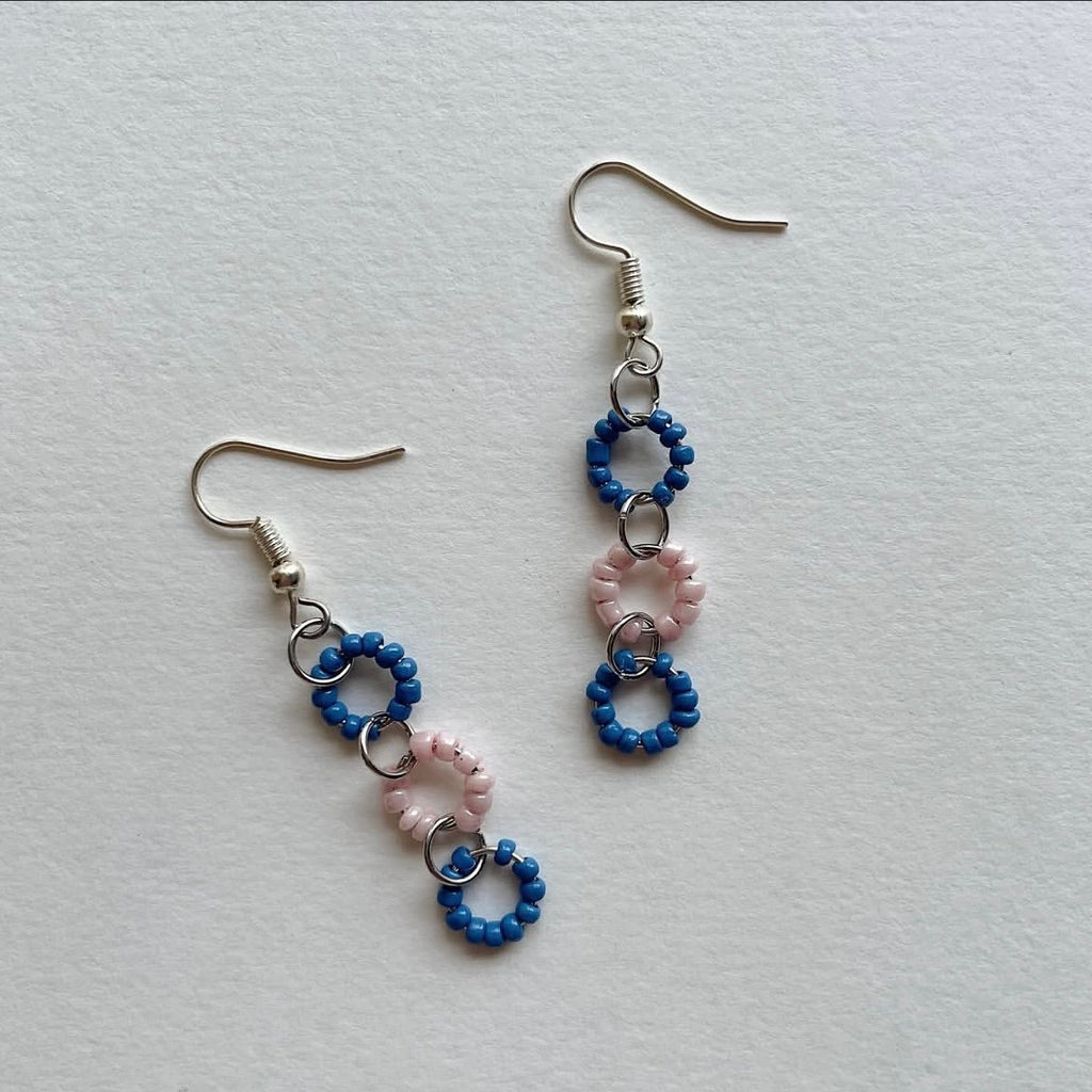 Blueberry & peach earrings ✨