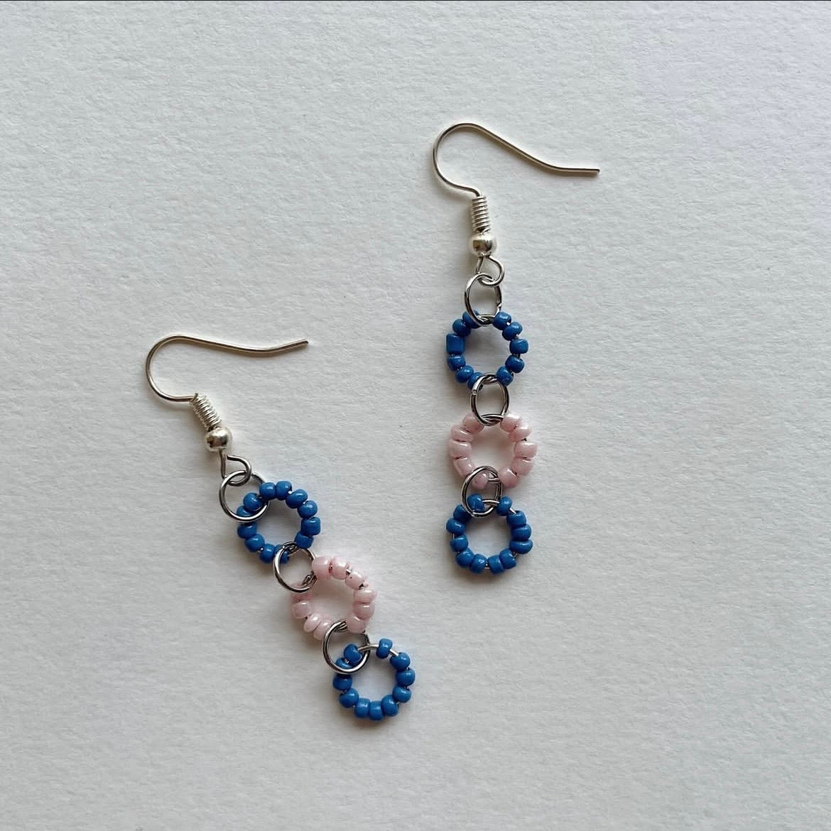 Blueberry & peach earrings ✨