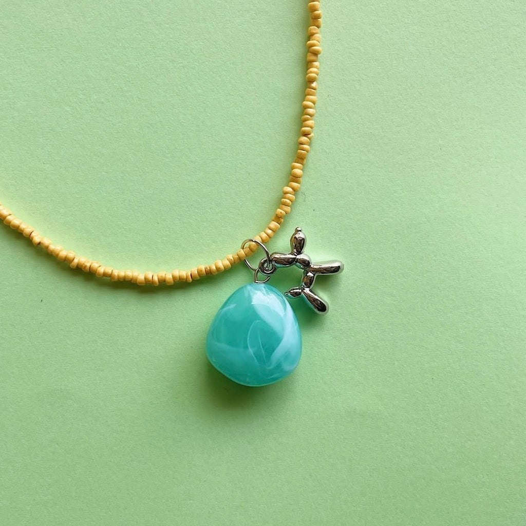 Balloon doggo pendant necklace ✨