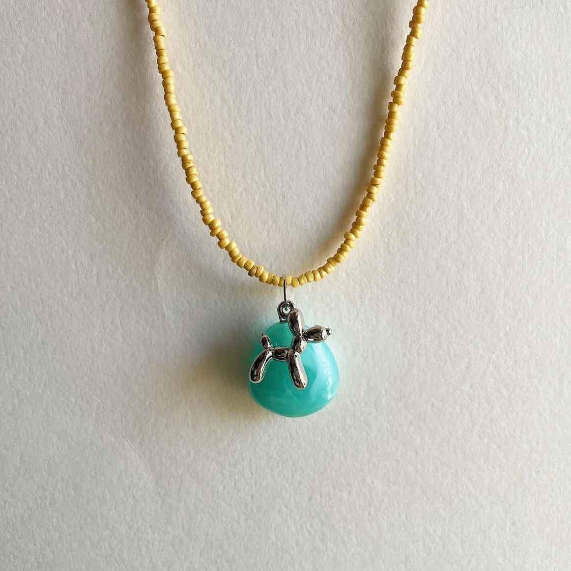 Balloon doggo pendant necklace ✨