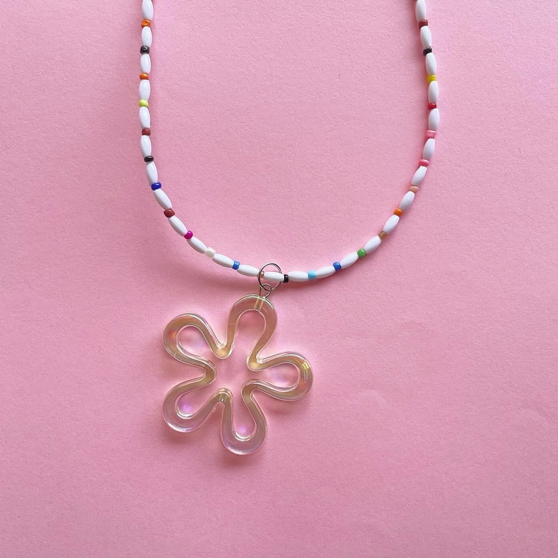 Big flower pendant necklace ✨