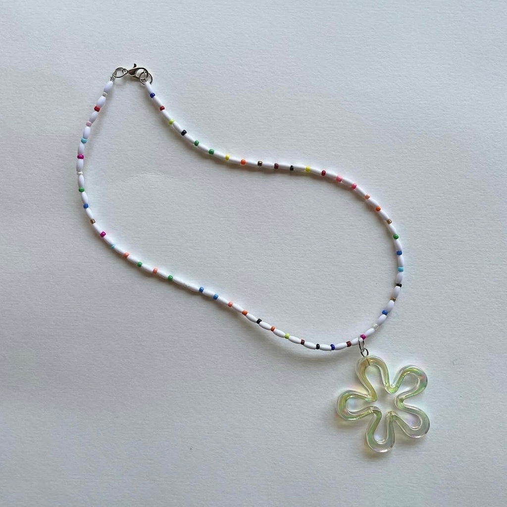 Big flower pendant necklace ✨