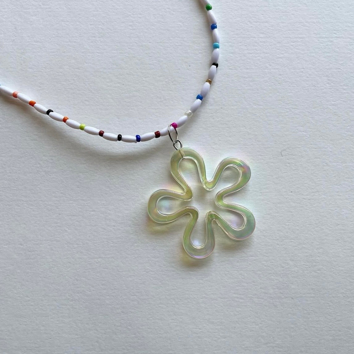 Big flower pendant necklace ✨