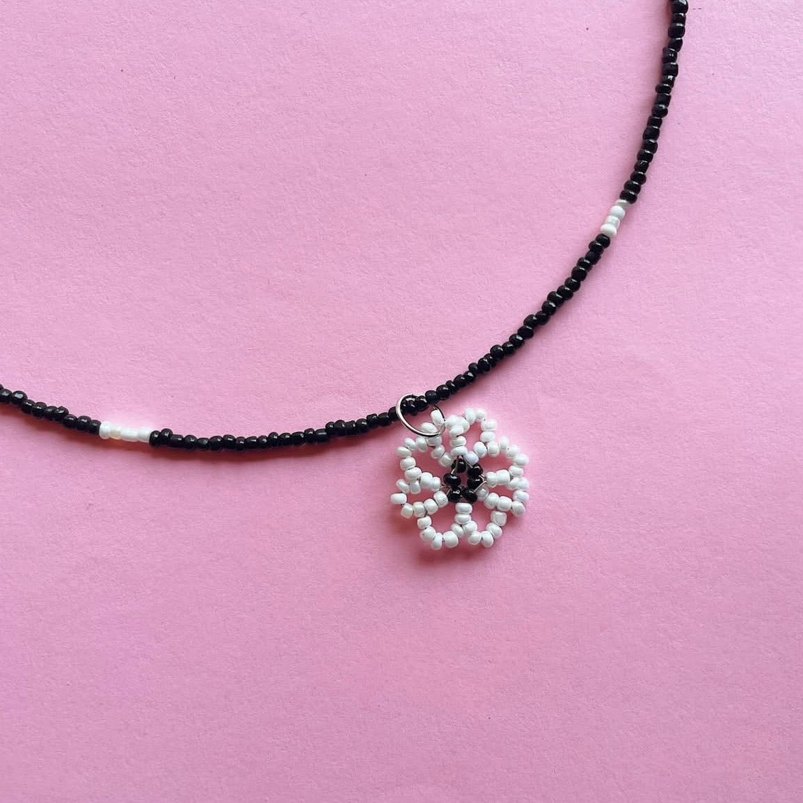 Handmade flower pendant necklace 04 ✨