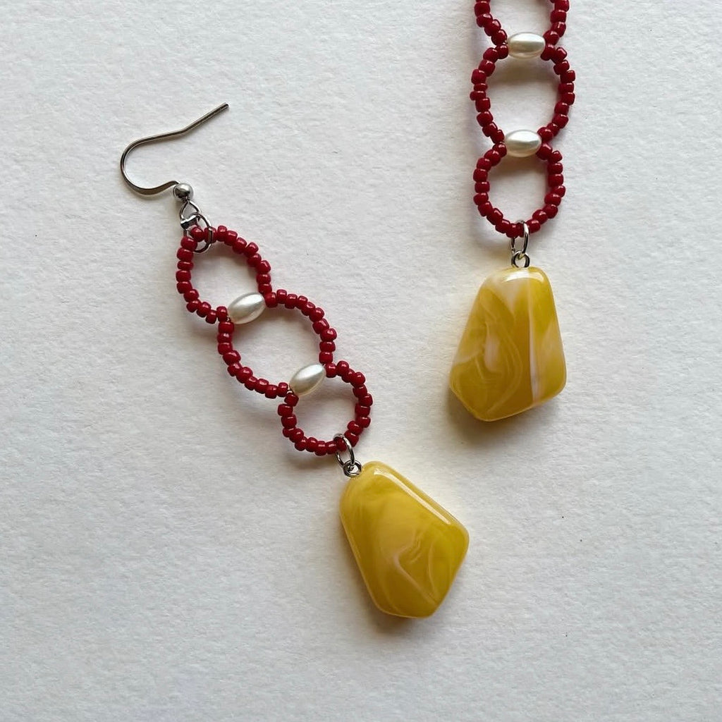 Cherry & mango dolly earrings ✨