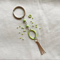 Fern beaded tassel keychain ✨