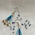 Ocean and gold beaded earrings ✨
