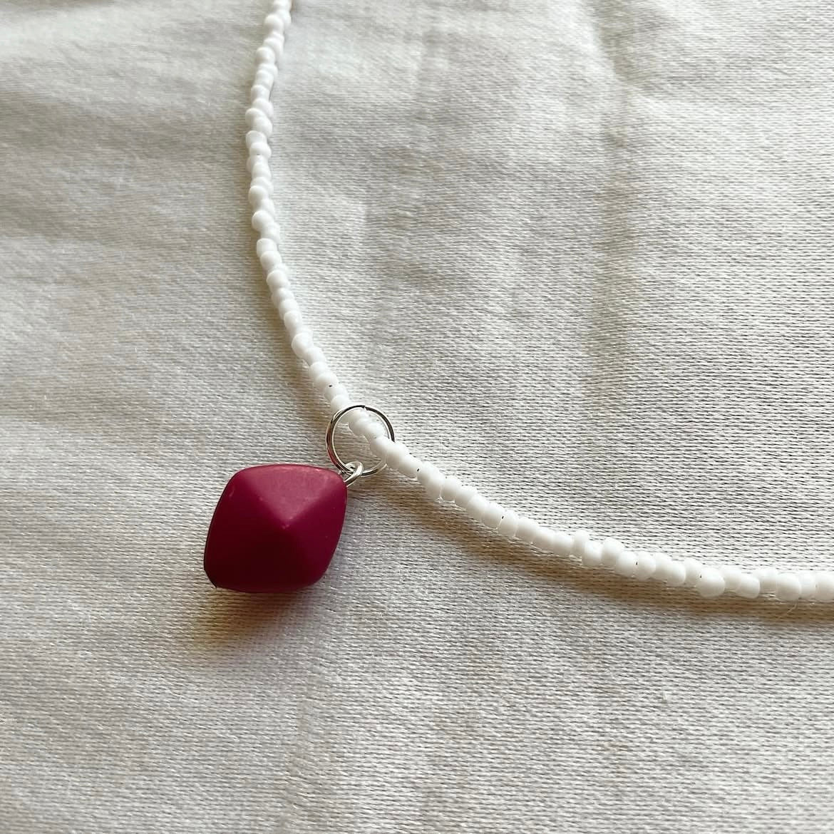 Half and half ♦️beaded necklace ✨