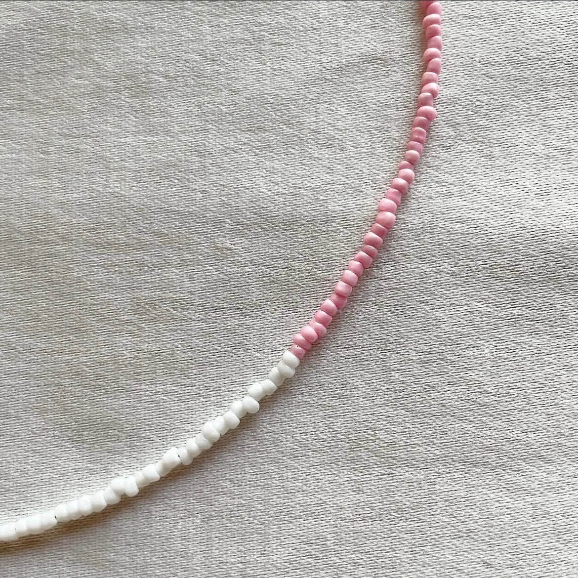 Half and half ♦️beaded necklace ✨