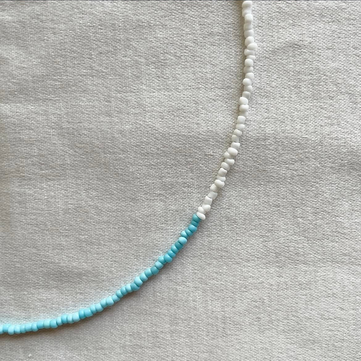 Half and half 🍊beaded necklace ✨