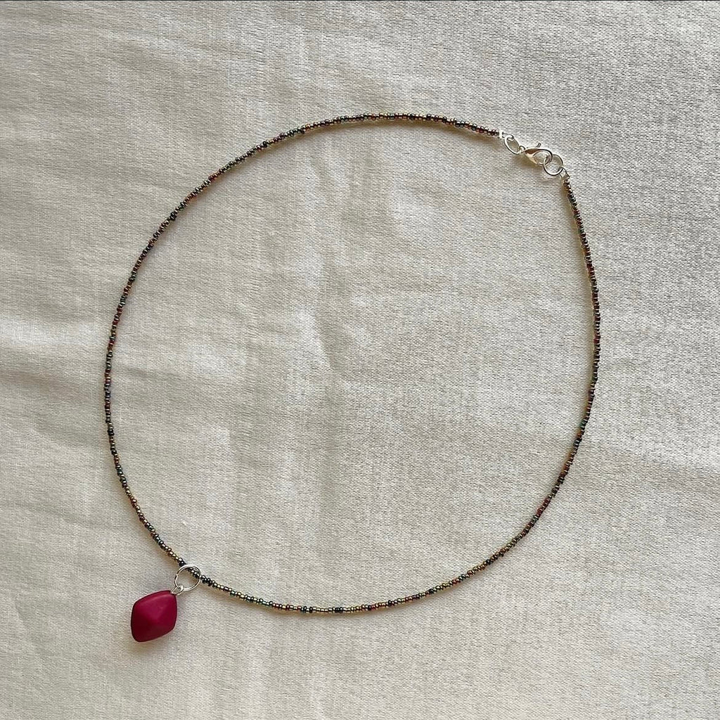 Multicoloured ♦️ beaded necklace ✨