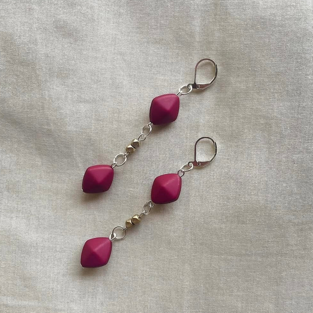 Double ♦️ beaded earrings ✨