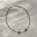 Turquoise multicoloured beaded necklace ✨