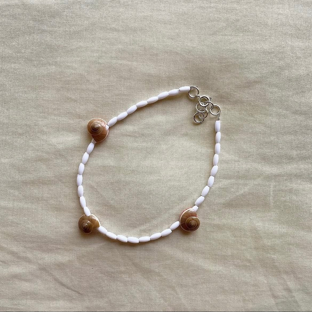 Shelly rice beaded anklet ✨