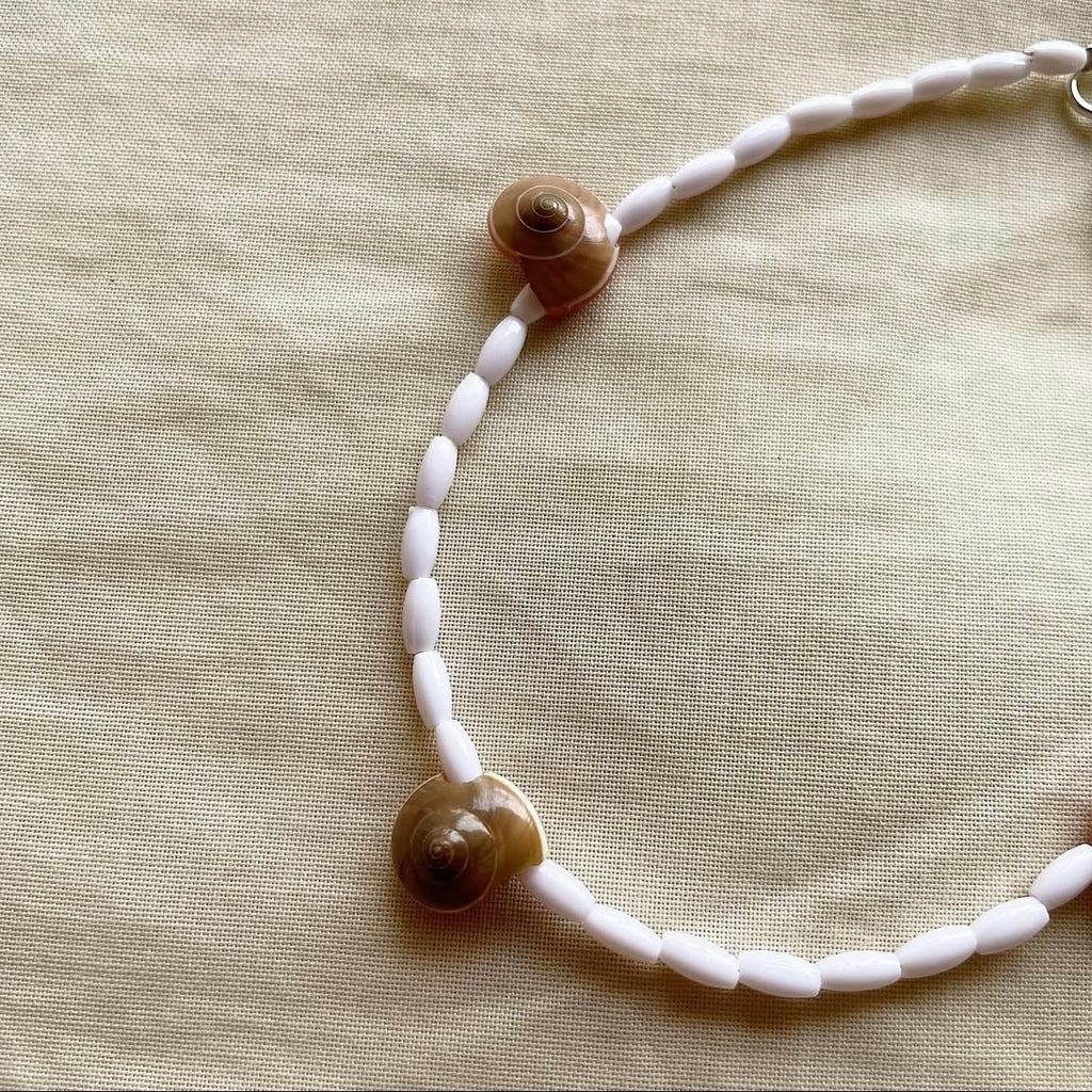 Shelly rice beaded anklet ✨