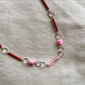 Cherry & strawberry beaded necklace ✨