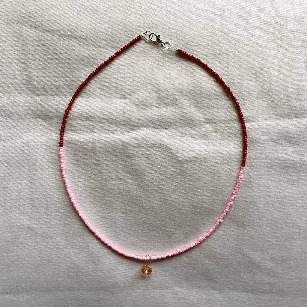 Strawberry beaded necklace ✨