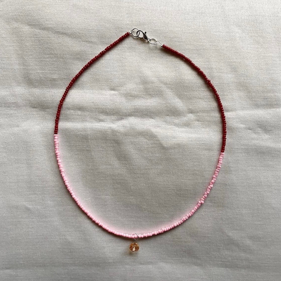 Strawberry beaded necklace ✨