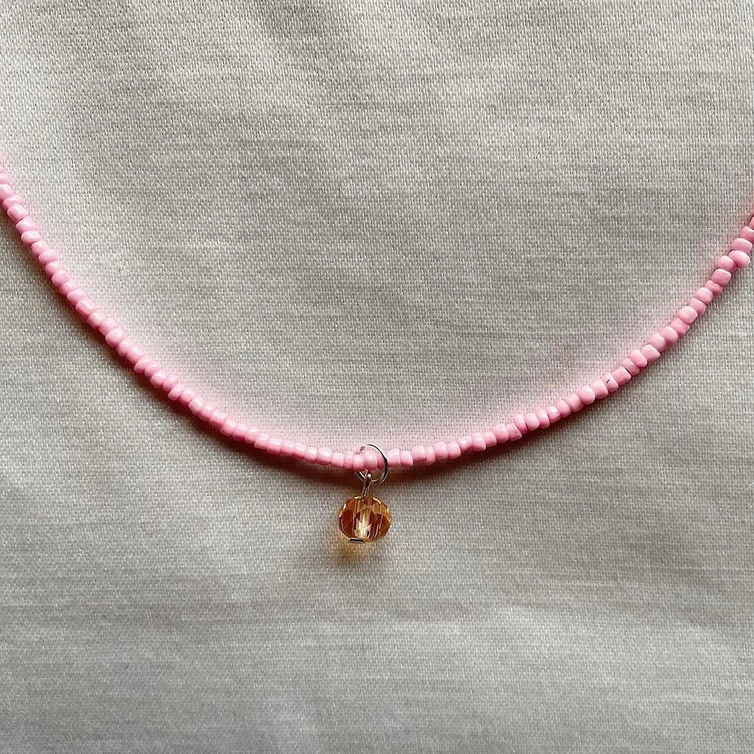 Strawberry beaded necklace ✨