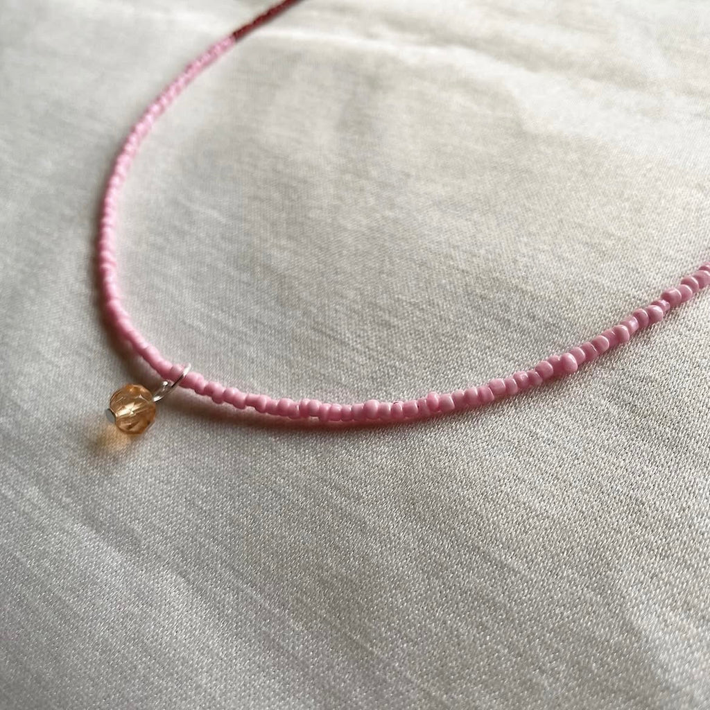 Strawberry beaded necklace ✨