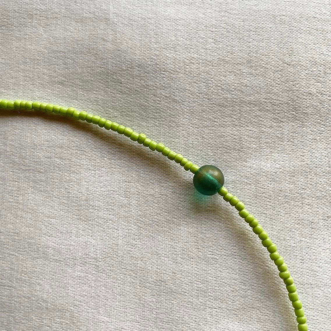 Green beaded necklace ✨