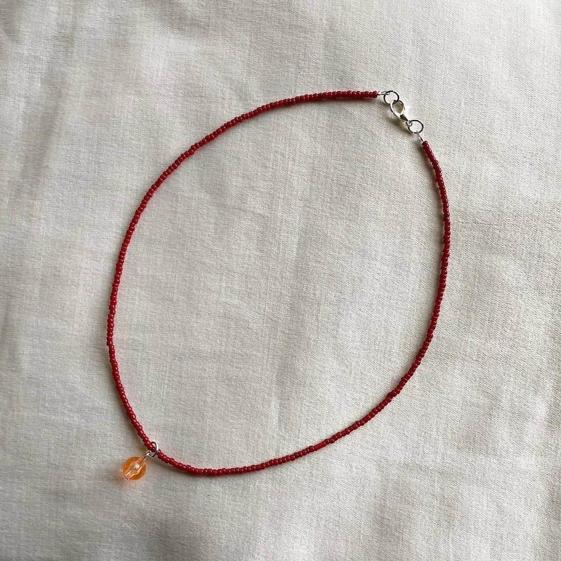 Cherry beaded necklace ✨