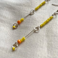 Yellow & orange beaded earrings ✨