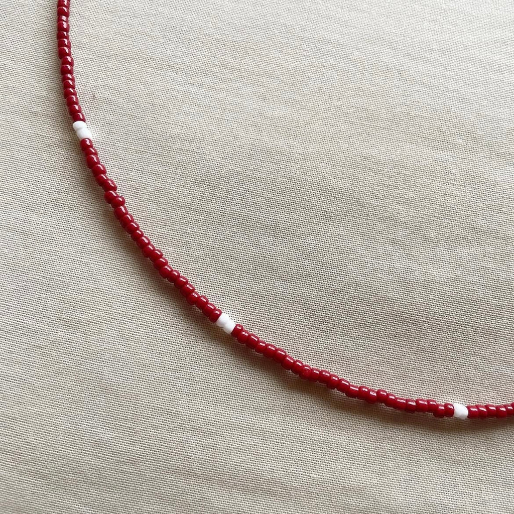 Cherry & clear water pendant necklace ✨
