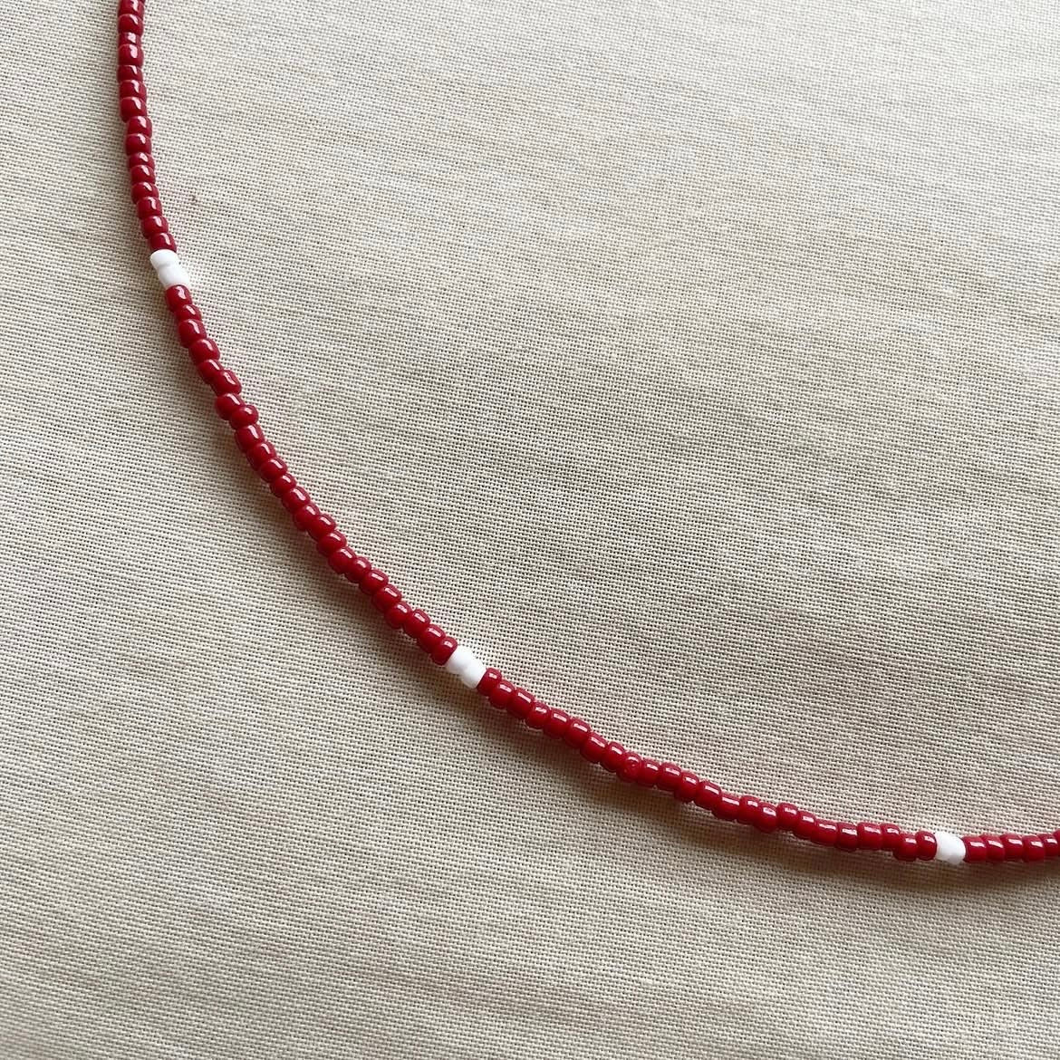 Cherry & clear water pendant necklace ✨