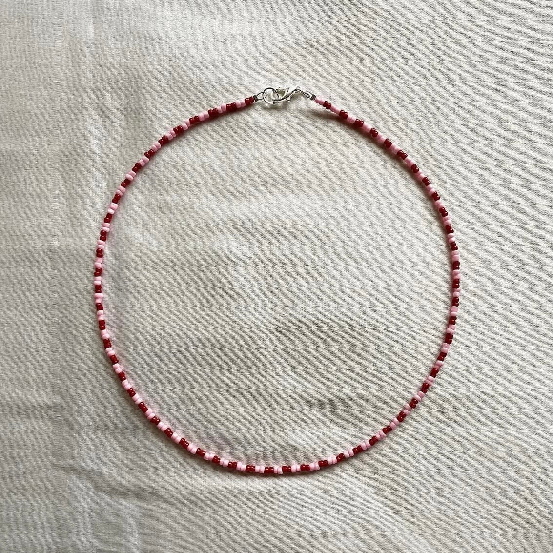 Strawberry 🍓 beaded necklace ✨