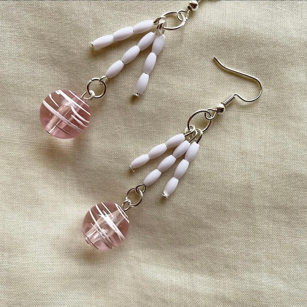 Rice beaded earrings ✨