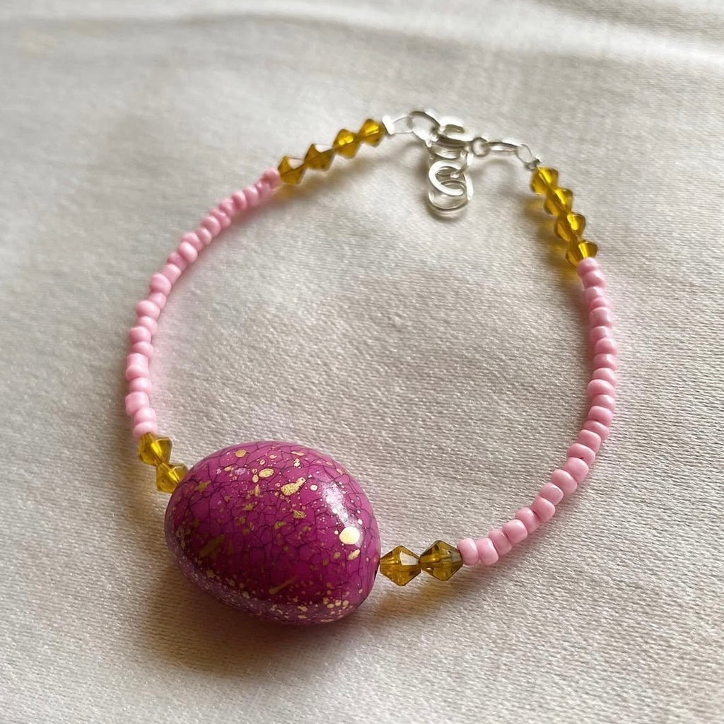 Big bean beaded bracelet ✨
