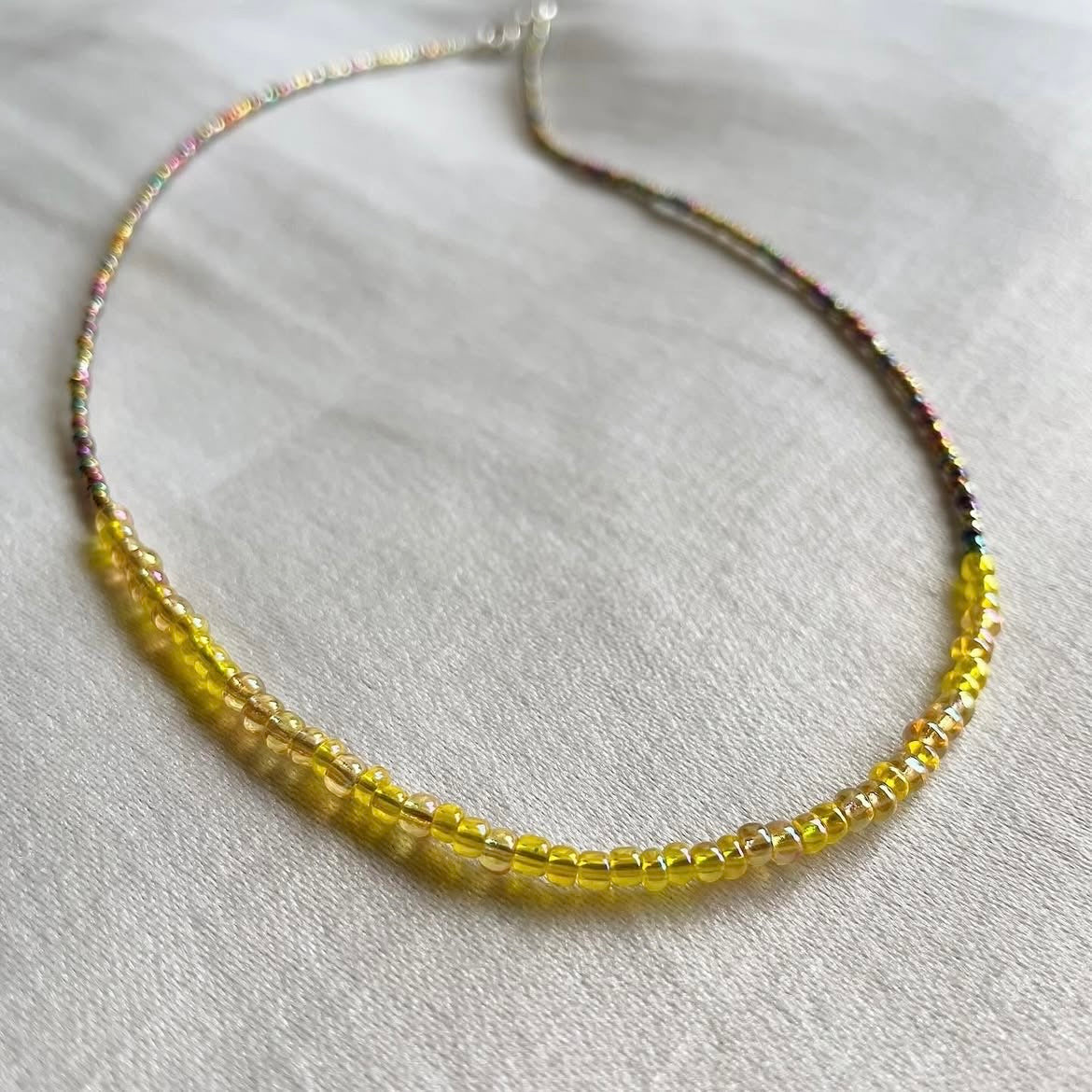Multicoloured lemon beaded necklace ✨