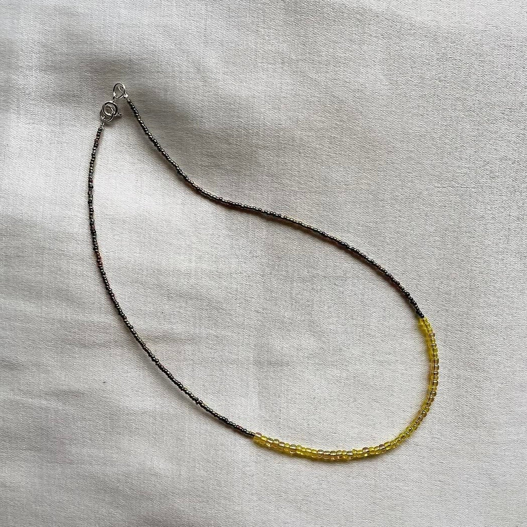 Multicoloured lemon beaded necklace ✨