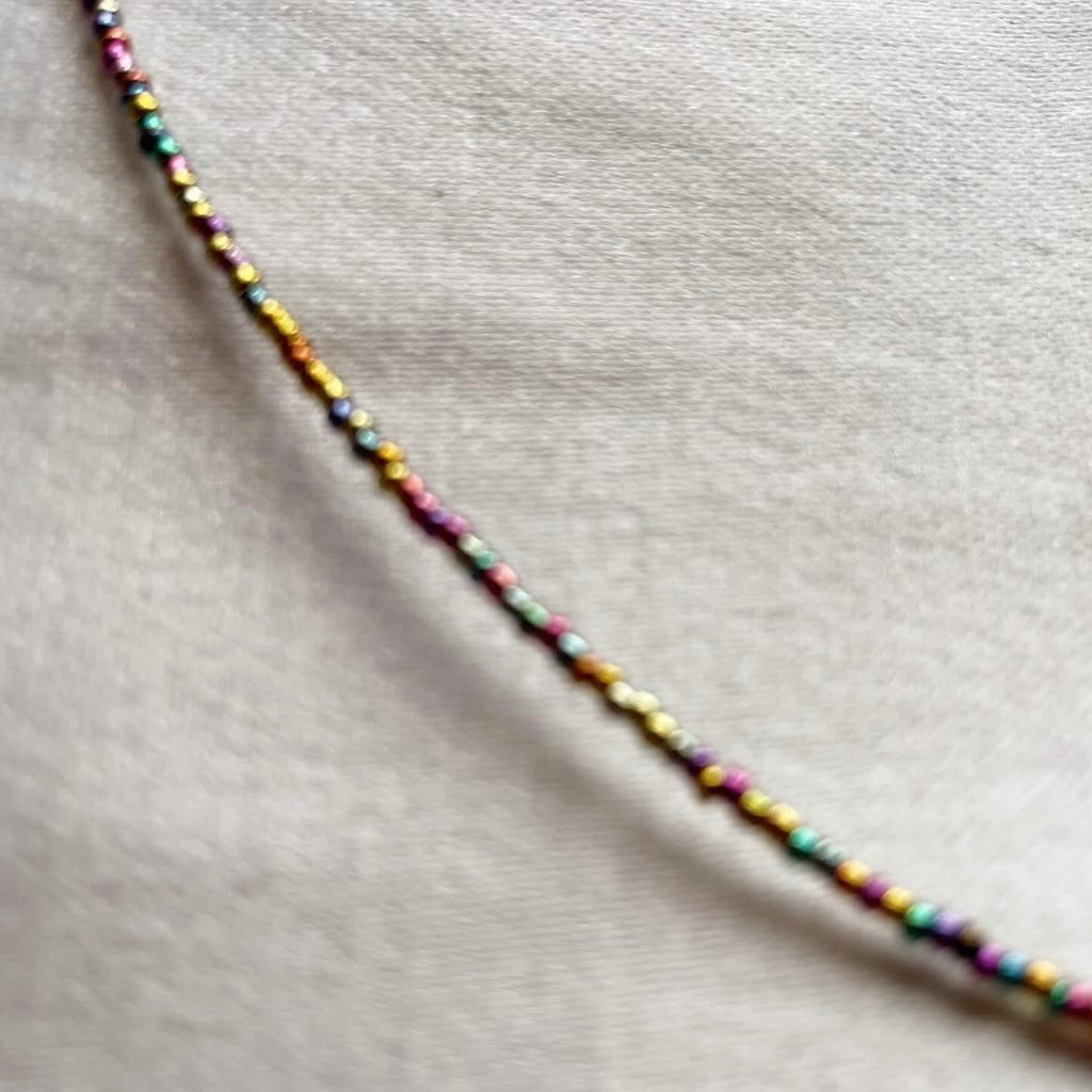 Multicoloured lemon beaded necklace ✨