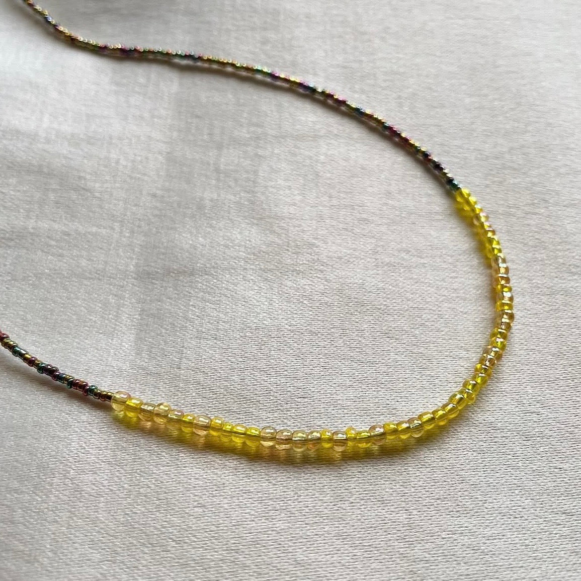 Multicoloured lemon beaded necklace ✨