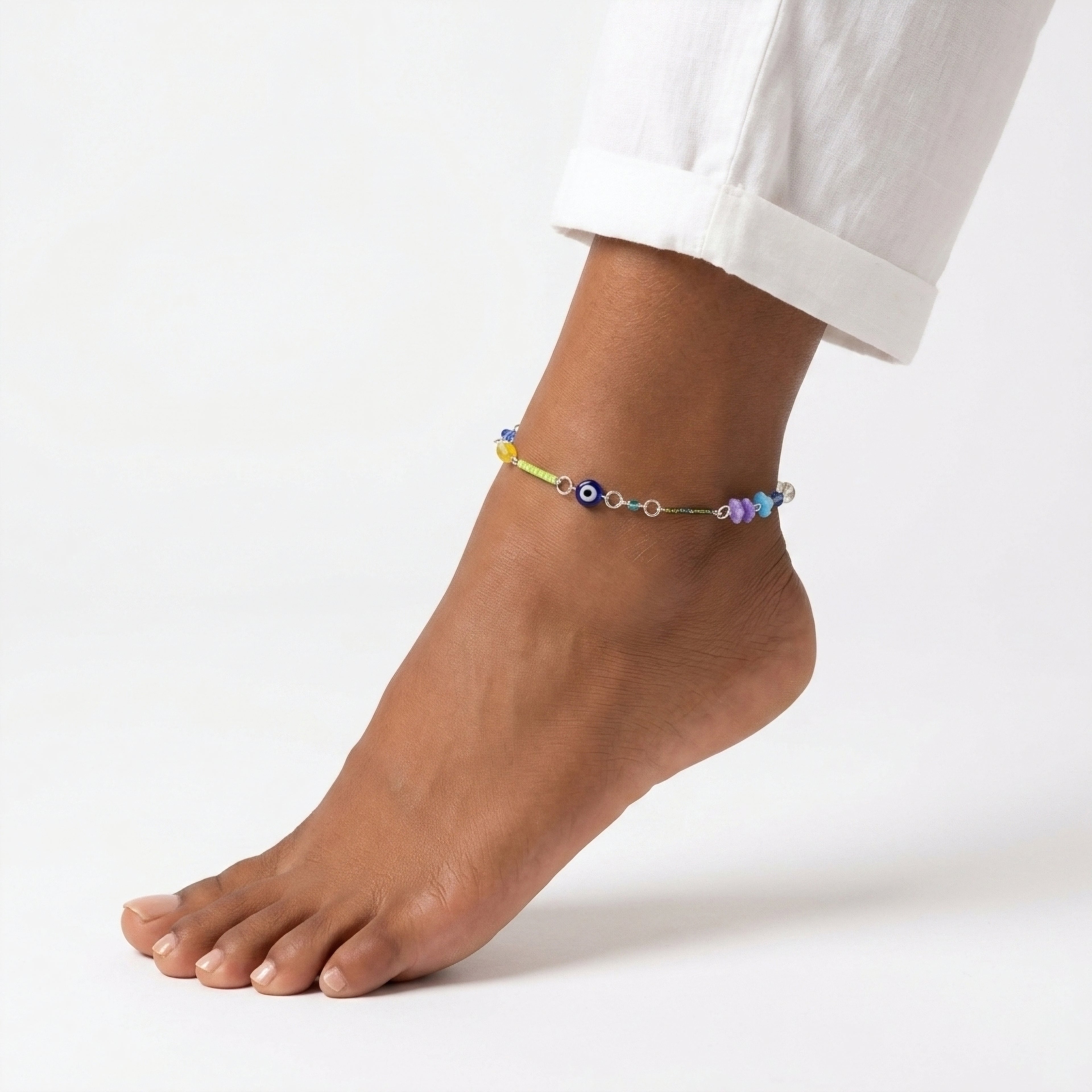 All mixed beaded anklet ✨