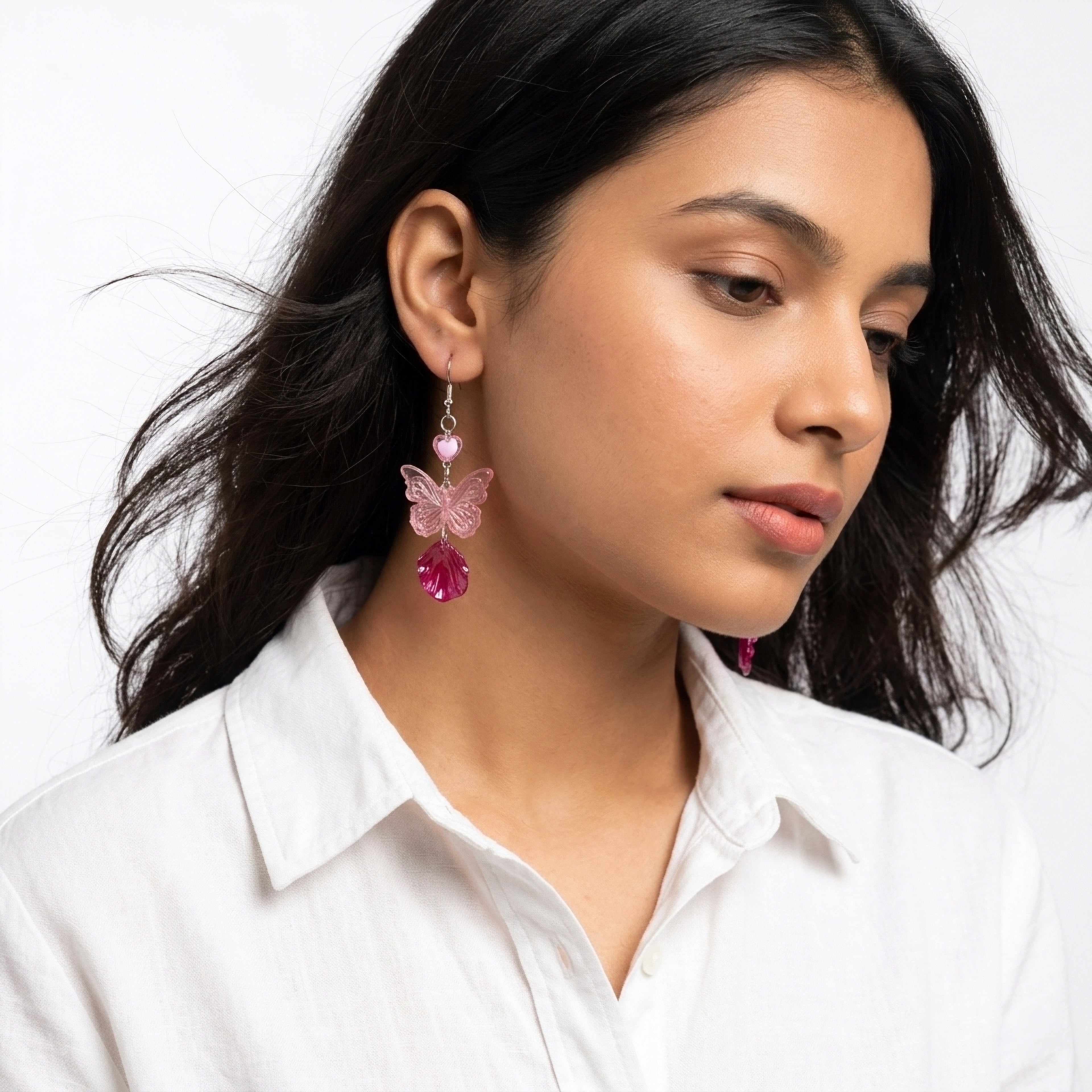 Butterfly + petal 01 earrings ✨