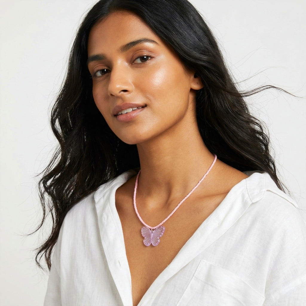 Purple 🦋 pendant necklace ✨
