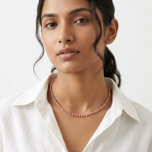 Candy cane beaded necklace ✨
