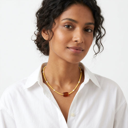 Caramel pendant necklace ✨