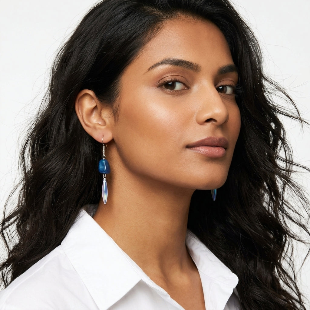 Blue longline earrings ✨