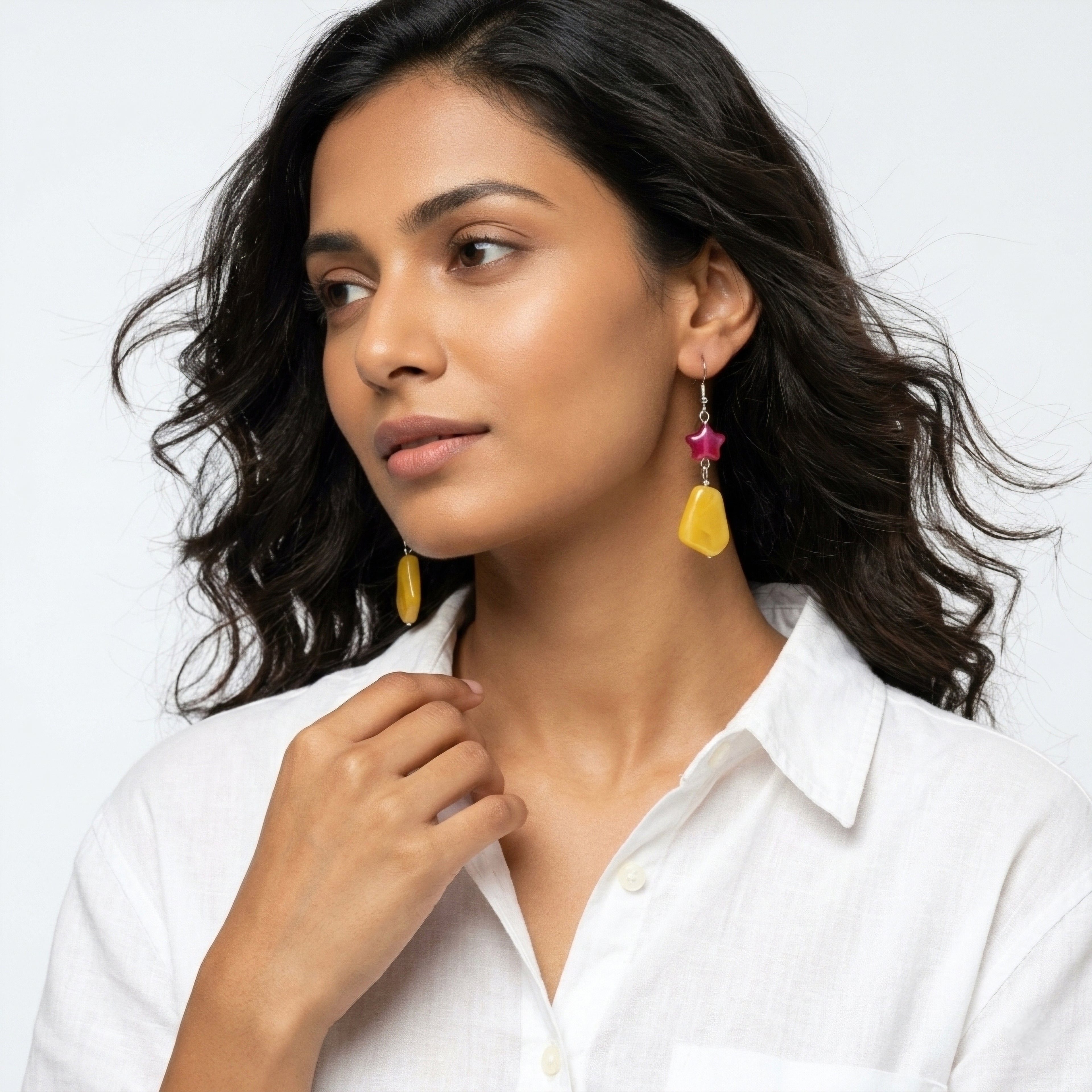 Strawberry and mango dolly beaded earrings ✨